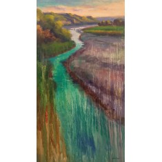 Tahir Bilal Ummi, 24 x 48 Inch, Oil on Canvas, Landscape Painting, AC-TBL-105